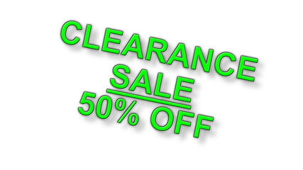 green clearance sale percent sign