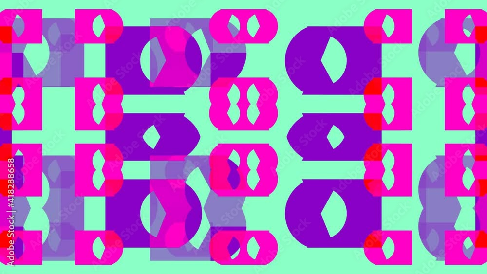 Poster abstract animation. dynamic futuristic shapes for graphic design. vj loops for live visuals.