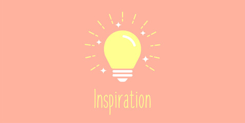Light bulb (business inspiration) vector banner illustration