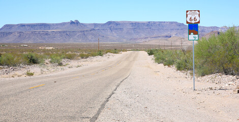 Historic Route 66 in Arizona, USA