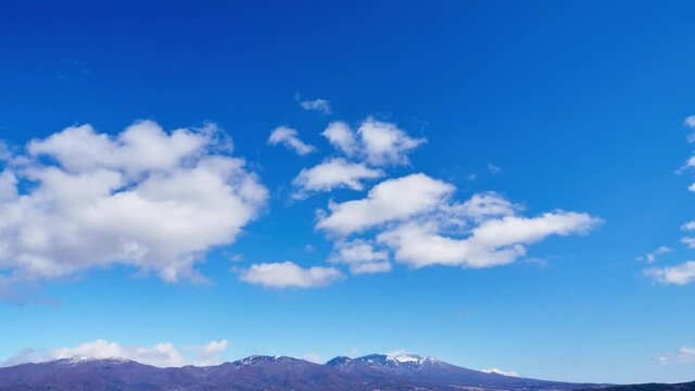 冬の浅間山・浅間連峰 タイムラプス 長野県