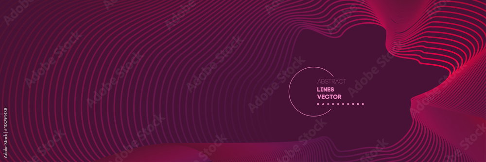 Aufkleber abstract flowing lines vector background