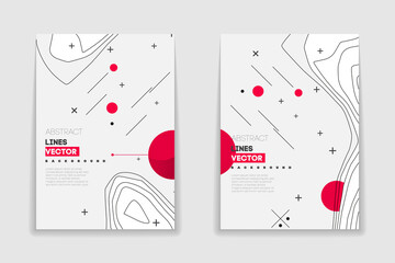 Covers with Minimal Design. Cool geometric backgrounds for your design. Applicable for Banners, Placards, Posters, Flyers etc. EPS10 vector template.