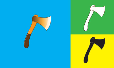 ax design in cartoon and flat style with background for your website design logo, app, UI. Vector illustration, EPS10