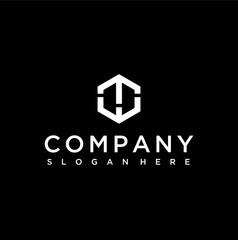 Initials letter TW hexagon vector outline logo design , logo letter tw hexagon , hexagon letter tw