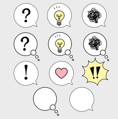 定番吹き出しセット　カラー