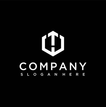 Letter tw hexagon logo design vector illustration, abstract letter tw hexagon logo design template vector image, letter tw hexagon logo image