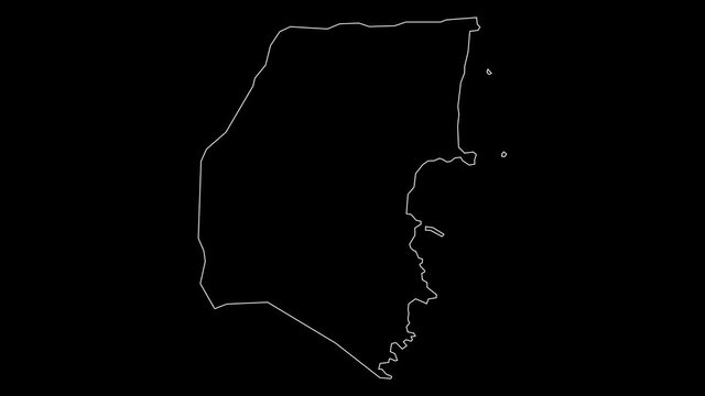 St Andrew Grenada parish map outline animation