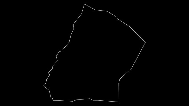 St John Grenada parish map outline animation