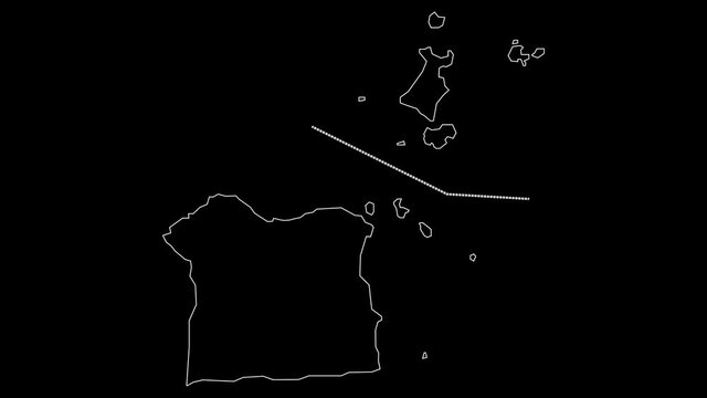 St Patrick Grenada parish map outline animation