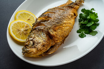 A Chinese dish of fried yellow croaker