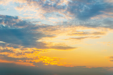 Fototapeta na wymiar good orange sunset with clouds