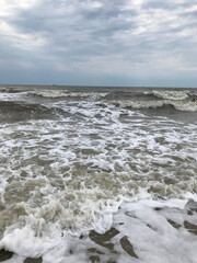 sea, beach, water, ocean, wave, coast, waves, sky, sand, nature, blue, landscape, shore, summer, foam, storm, coastline, rock, horizon, travel, clouds, surf, seascape, vacation, outdoor