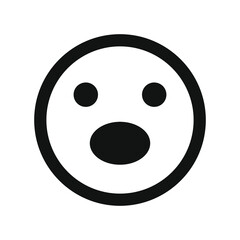 Fototapeta premium Vector illustration of emotions icon/ emoji on white background. Frightened emoji icon.