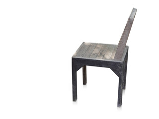 old wooden chair on white background, object, furniture, copy space