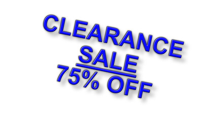 blue clearance sale percent sign