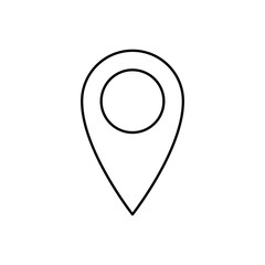 Location symbol. GPS location symbol. Flat design style.