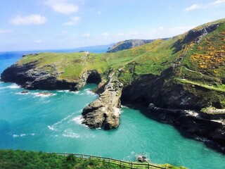 Sea coast landscape in Cornwall