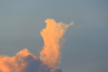 blue sky sunset with cloudy picture style