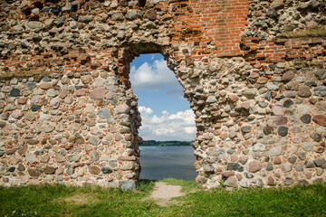 Ludza Medieval Castle Ruins. Ludza, Latvia.