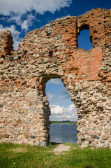 Ludza Medieval Castle Ruins. Ludza, Latvia.