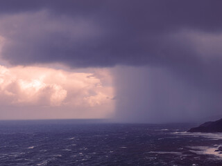storm over the sea