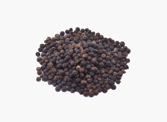 black peppers isolated on white background.