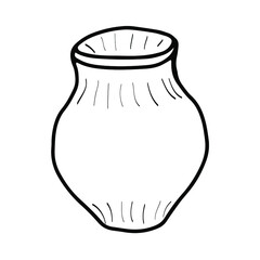Sketch of an jug. Vector element for the design.