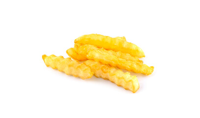 French fries isolated on white background.