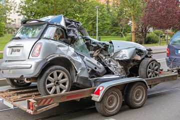 Damaged Car Trailer