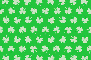 Shamrock St. Patrick's Day shamrock green holiday illustration background, card, poster or banner in high resolution