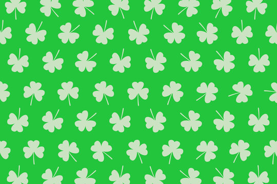 Shamrock St. Patrick's Day shamrock green holiday illustration background, card, poster or banner in high resolution