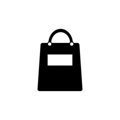 Shopping bag icon vector. Flat design style on white background.