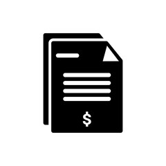 Invoice bill icon vector. Bill payment icon illustration. Simple design on white background.