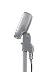 Side view of a 1950s-60s microphone.
