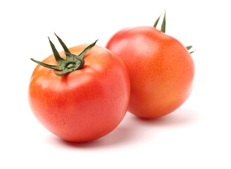 fresh tomatoes on white background 