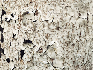 Smudges and cracks of old dark gray paint interspersed with rust. Vintage background, copy space.