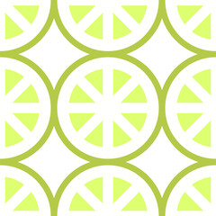 geometric pattern with circles citrus lime