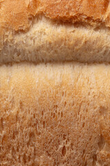 Fresh crusty bread as background.