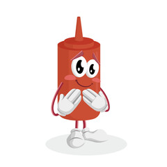 Soft drink Logo mascot ashamed pose