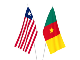 Cameroon and Liberia flags