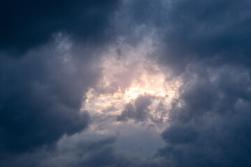 sun and dark clouds