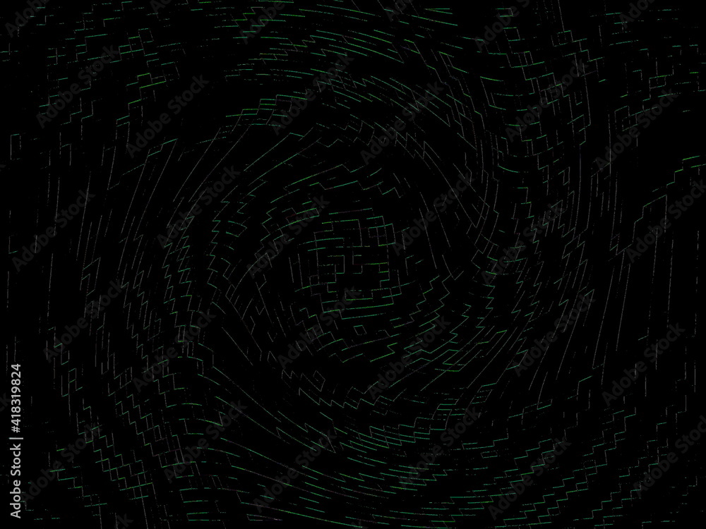 Aufkleber ornate stylish background in black and white colors with swirl effect. creative digital geometric co