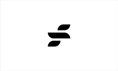 Letter S Monogram Logo Design Minimal Icon With Black Color - obrazy, fototapety, plakaty