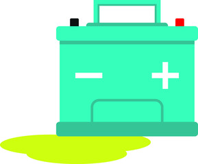 Defective battery. Battery problems. Car battery.