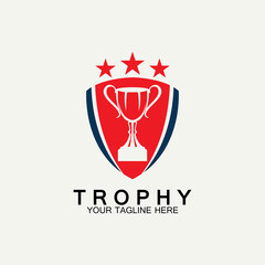 Trophy vector logo icon.champions  trophy logo icon for winner award logo template