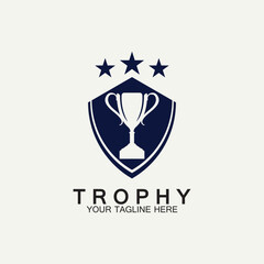 Trophy vector logo icon.champions  trophy logo icon for winner award logo template