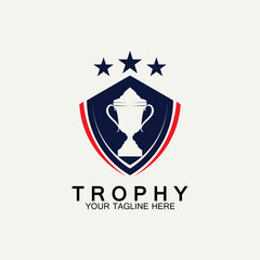 Trophy vector logo icon.champions  trophy logo icon for winner award logo template