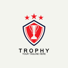 Trophy vector logo icon.champions  trophy logo icon for winner award logo template