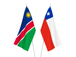 Chile and Republic of Namibia flags